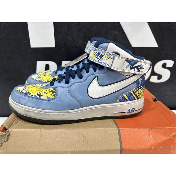 Nike Air Force 1 Mid PRM 313984-411 Michael VICK Size 11.5 COLLECTION ROYALE - Picture 5 of 12